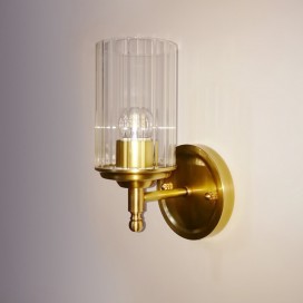Fine Brass 1 Light Wall Sconce with Glass Shade