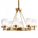 Fine Brass 8 Light Chandelier