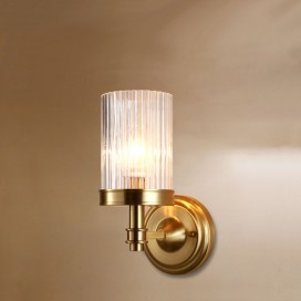 Fine Brass 1 Light Wall Sconce with Glass Shade