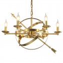 Fine Brass 6 Light Chandelier