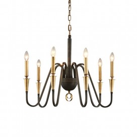 Fine Brass 6 Light Chandelier