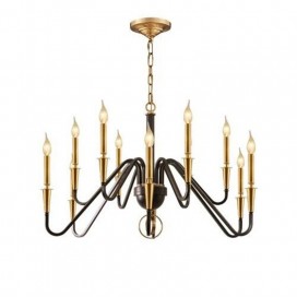 Candle Style Fine Brass 12 Light Chandelier