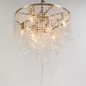 Fine Brass 8 Light Crystal Chandelier