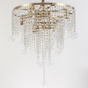 Fine Brass 8 Light Crystal Chandelier