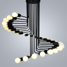 Black 26 Light Retro Vintage Modern/ Contemporary Chandelier