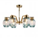 Fine Brass 6 Light Crystal Chandelier