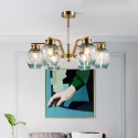 Fine Brass 6 Light Crystal Chandelier