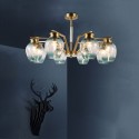 Fine Brass 8 Light Crystal Chandelier