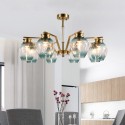 Fine Brass 8 Light Crystal Chandelier