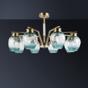 Fine Brass 8 Light Crystal Chandelier