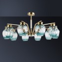 Fine Brass 10 Light Crystal Chandelier