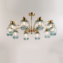 Fine Brass 10 Light Crystal Chandelier