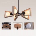 5 Light Wood Single Tier Modern/ Contemporary Chandelier