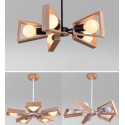 5 Light Wood Single Tier Modern/ Contemporary Chandelier