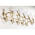 Fine Brass 12 Light Chandelier with Glass Shades