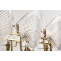 Fine Brass 12 Light Chandelier with Glass Shades