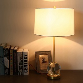 Fine Brass 1 Light Table Lamp with Fabric Shade