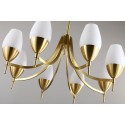 Fine Brass 8 Light Chandelier