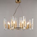 Fine Brass 8 Light Crystal Chandelier