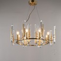 Fine Brass 8 Light Crystal Chandelier