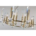 Fine Brass 8 Light Crystal Chandelier