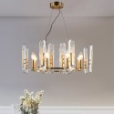 Fine Brass 8 Light Crystal Chandelier