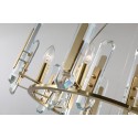 Fine Brass 8 Light Crystal Chandelier