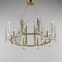 Fine Brass 10 Light Crystal Chandelier