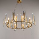 Fine Brass 10 Light Crystal Chandelier