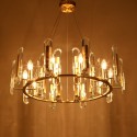 Fine Brass 10 Light Crystal Chandelier