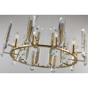 Fine Brass 10 Light Crystal Chandelier