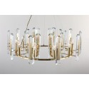 Fine Brass 10 Light Crystal Chandelier