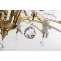 Fine Brass 3 Light Crystal Chandelier with Glass Shades