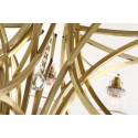 Fine Brass 3 Light Crystal Chandelier with Glass Shades