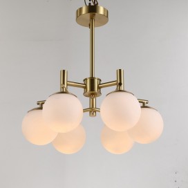 Fine Brass 6 Light Chandelier