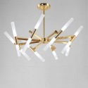 Modern/ Contemporary Two Tiers 16 Light Golden Chandelier