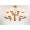 Fine Brass 16 (8+8) Light Two Tiers Chandelier