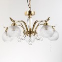 Fine Brass 5 Light Crystal Chandelier