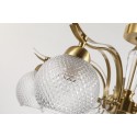 Fine Brass 5 Light Crystal Chandelier