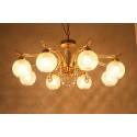 Fine Brass 8 Light Crystal Chandelier