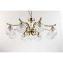 Fine Brass 8 Light Crystal Chandelier