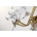 Fine Brass 5 Light Crystal Chandelier