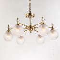 Fine Brass 6 Light Crystal Chandelier