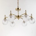 Fine Brass 6 Light Crystal Chandelier
