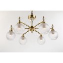 Fine Brass 6 Light Crystal Chandelier