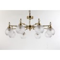 Fine Brass 8 Light Crystal Chandelier