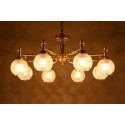 Fine Brass 8 Light Crystal Chandelier