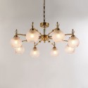 Fine Brass 8 Light Crystal Chandelier