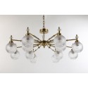 Fine Brass 12 Light Crystal Chandelier