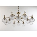 Fine Brass 12 Light Crystal Chandelier